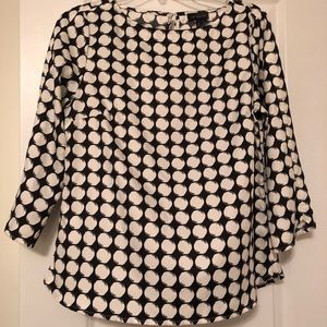 The Limited 3/4 Polka-Dot Blouse